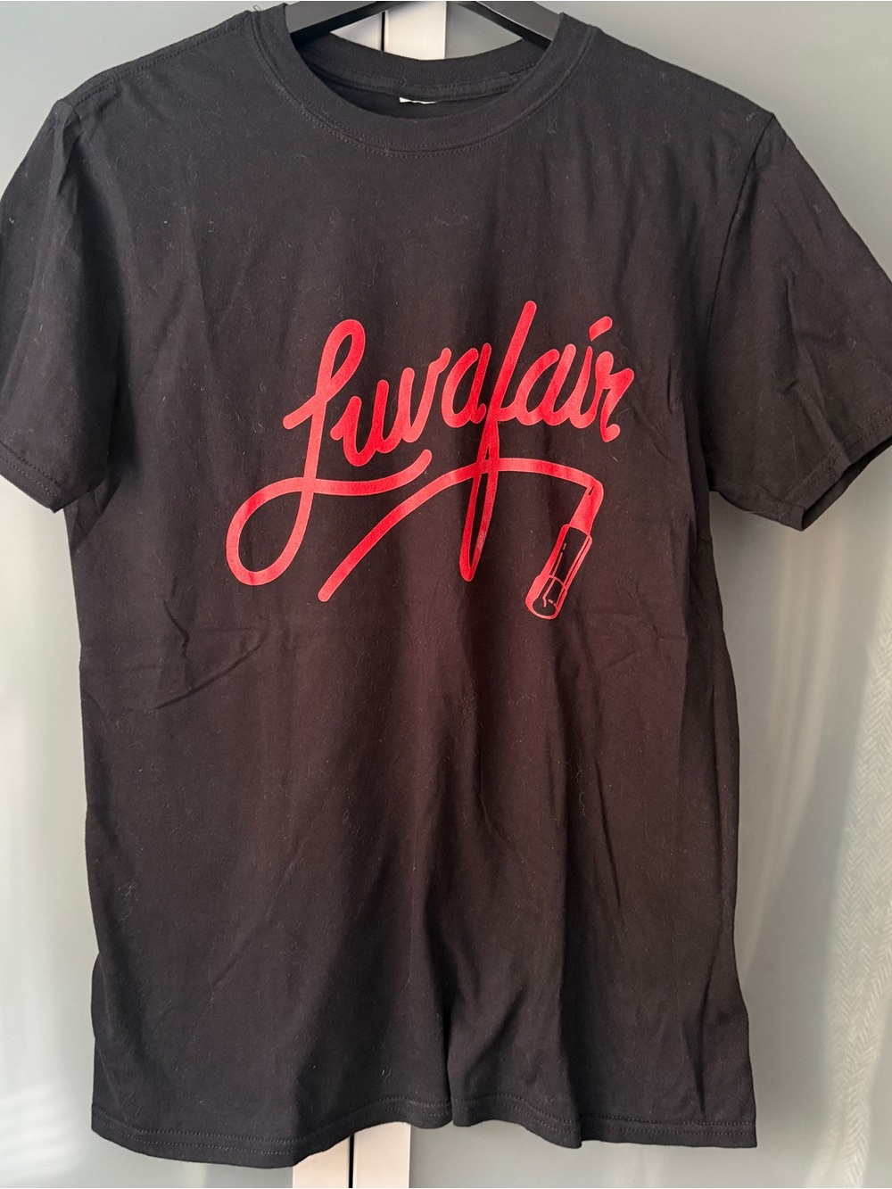 Vintage Black Luvafair Tee with Red Graphic